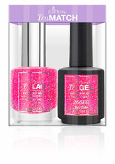 Front view of EzFlow TruMatch Color Duos Bra Code 2 bottlle gel/lacquer combo pack